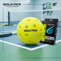 Hộp 6 quả bóng thi đấu Pickleball chính hãng Gold Pick, bóng 40 lỗ, nhựa nguyê…