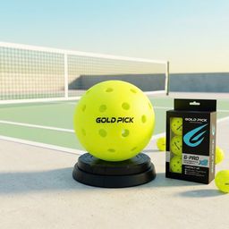 Hộp 6 quả bóng thi đấu Pickleball chính hãng Gold Pick, bóng 40 lỗ, nhựa nguyê…