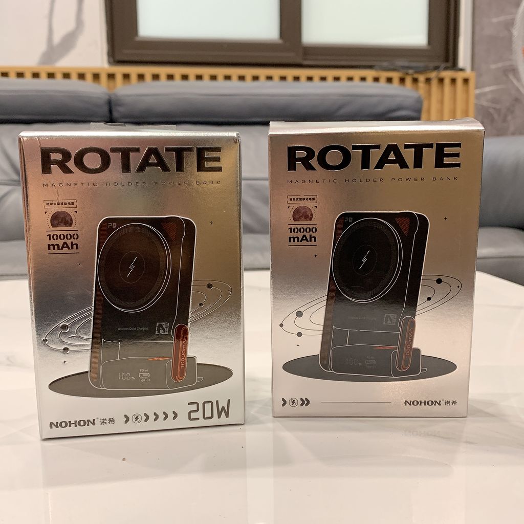 Pin dự phòng 10.000mAh NOHON ROTATE, sạc nhanh 20W, sạc không dây Magsafe, kiêm đế dựng điện thoại  - Ảnh 6