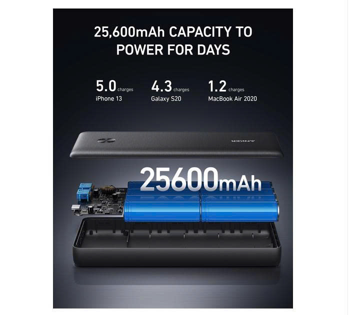 Pin dự phòng Anker 25.600 mAh  sạc nhanh 60W - kèm củ sạc - Ảnh 10