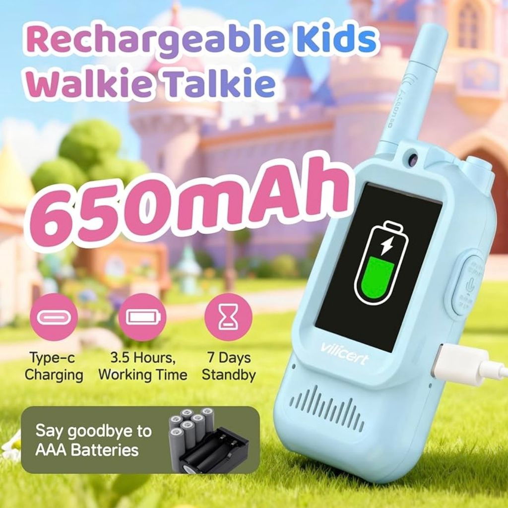 2 chiếc Bộ đàm Video Call trẻ em YUSSBCU – Video Walkie Talkie ( hàng Amazon ) - Ảnh 6