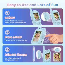 2 chiếc Bộ đàm Video Call trẻ em YUSSBCU – Video Walkie Talkie ( hàng Amazon )