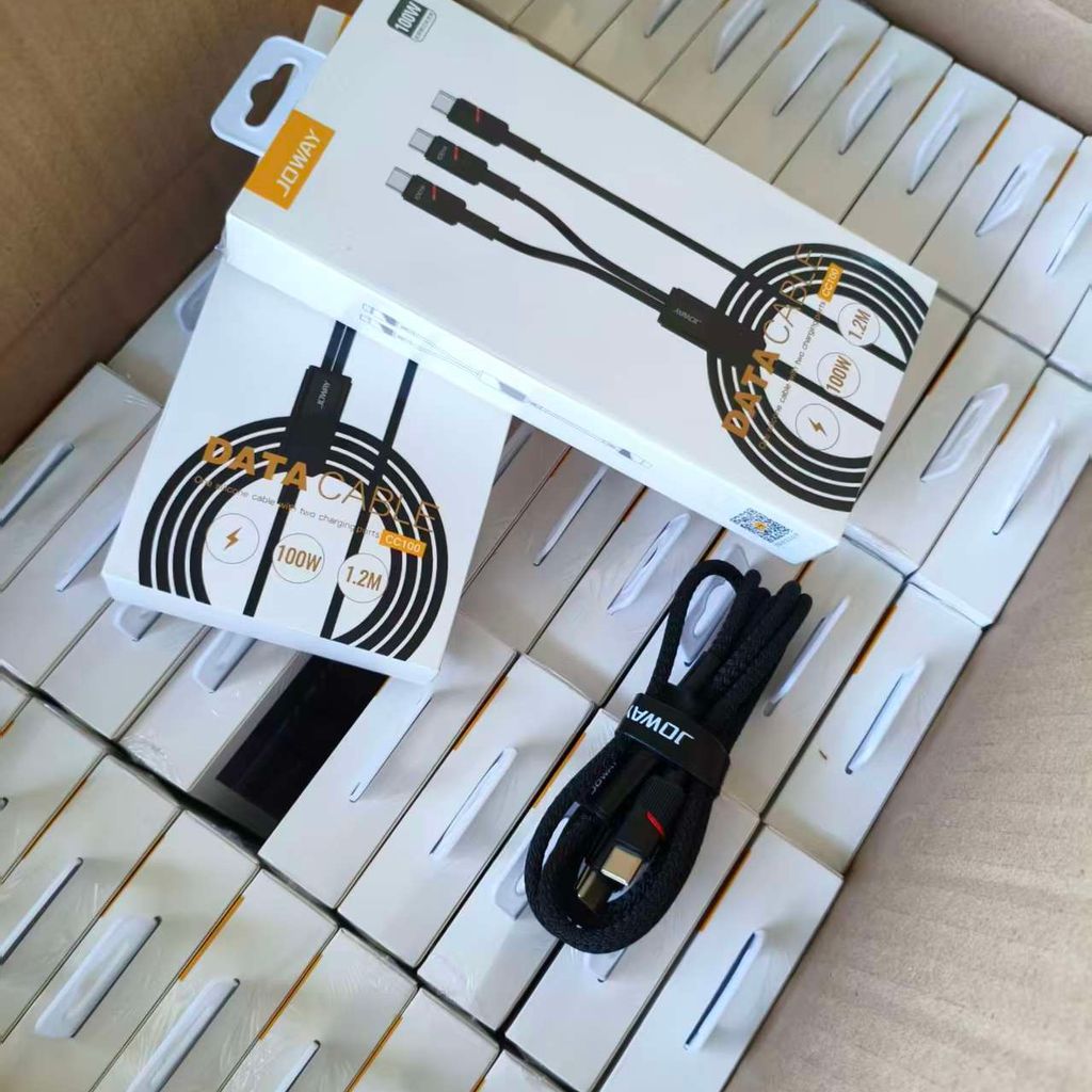 Cáp sạc nhanh 100W JOWAY, cáp 1 ra 2 đầu Type-C , sạc siêu nhanh  - Ảnh 9