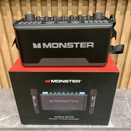 Loa Karaoke MONSTER AirRock SK100 – Bluetooth Live Streaming Speaker, có 2 Mic…