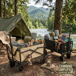 Xe kéo dã ngoại đa năng tiện dụng, dùng để kéo đồ, camping, du lịch