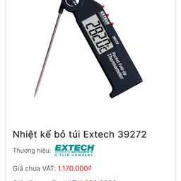 Nhiệt kế đầu dò, bỏ túi hãng Extech 39272 ( Mỹ )