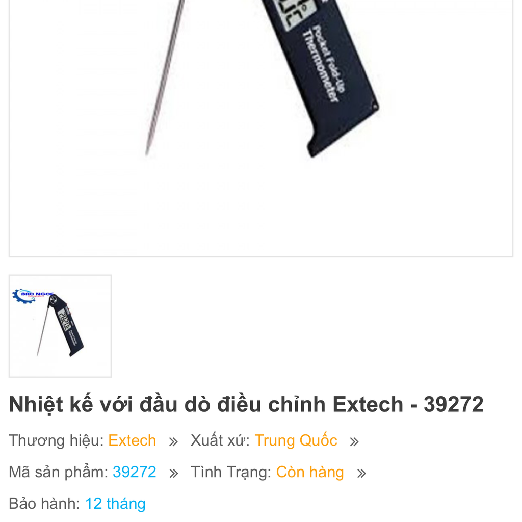 {Order giao 10/2} Nhiệt kế đầu dò, bỏ túi hãng Extech 39272  ( Mỹ ) - Ảnh 3