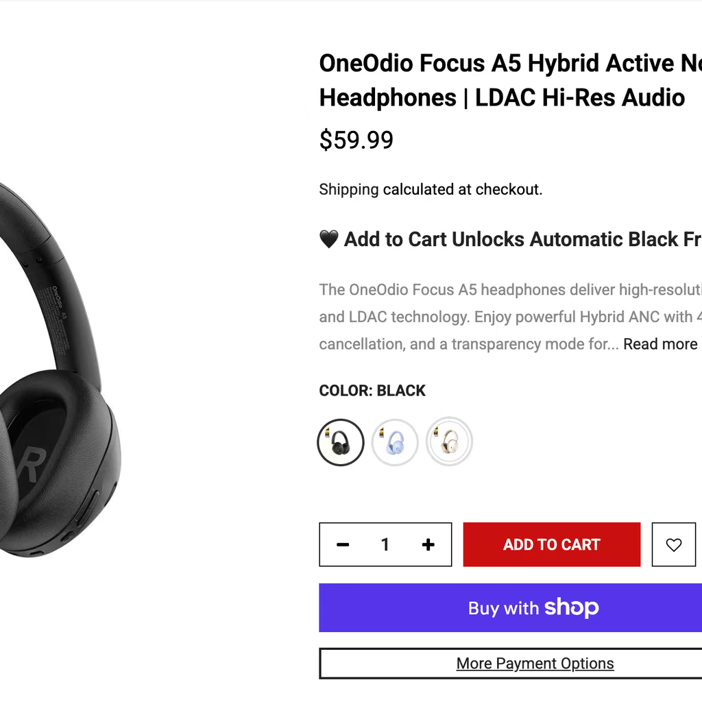 Tai nghe Headphone OneOdio Focus A5 Bluetooth 5.4 dùng cho DJ, chống ồn ANC. - Ảnh 2