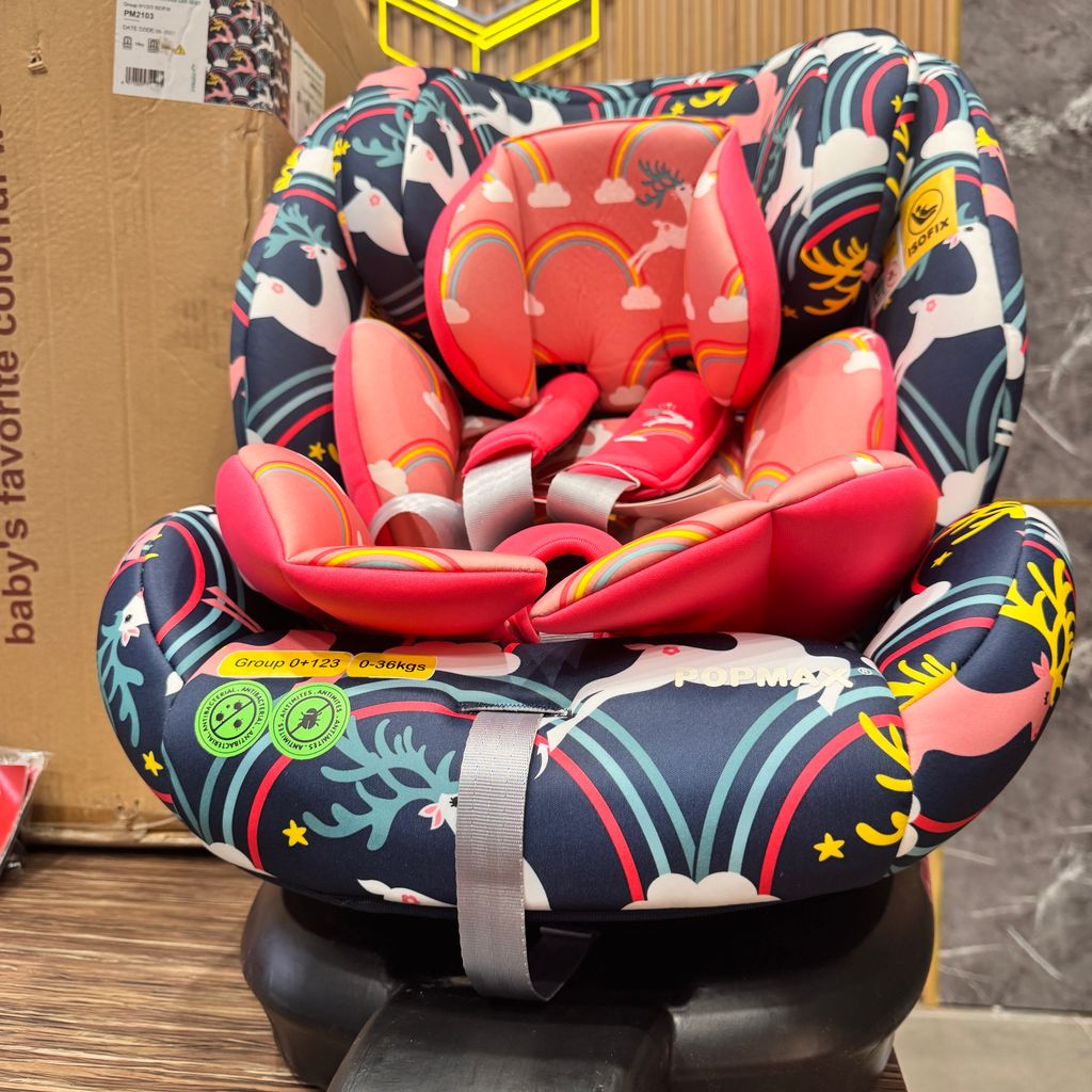 Ghế an toàn ô tô trẻ em POPMAX HOORAY (UK ) – Xoay 360°, khoá iSOFIX, từ 0-12 tuổi - Ảnh 3