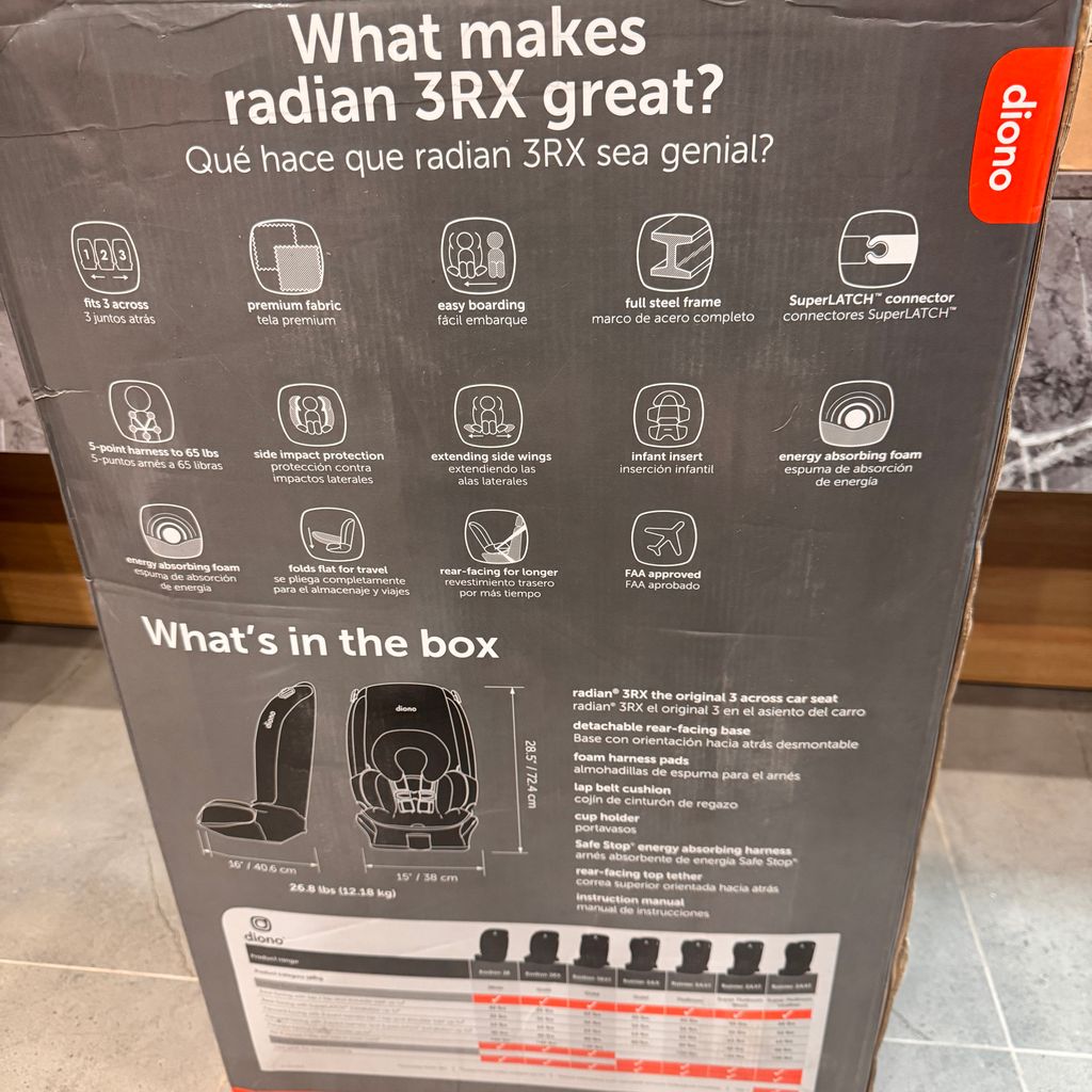 Ghế an toàn trẻ em trên Ô TÔ DIONO RADIAN 3RX  ( Mỹ ) Full Steel Frame Gập gọn, màu hồng - Ảnh 10