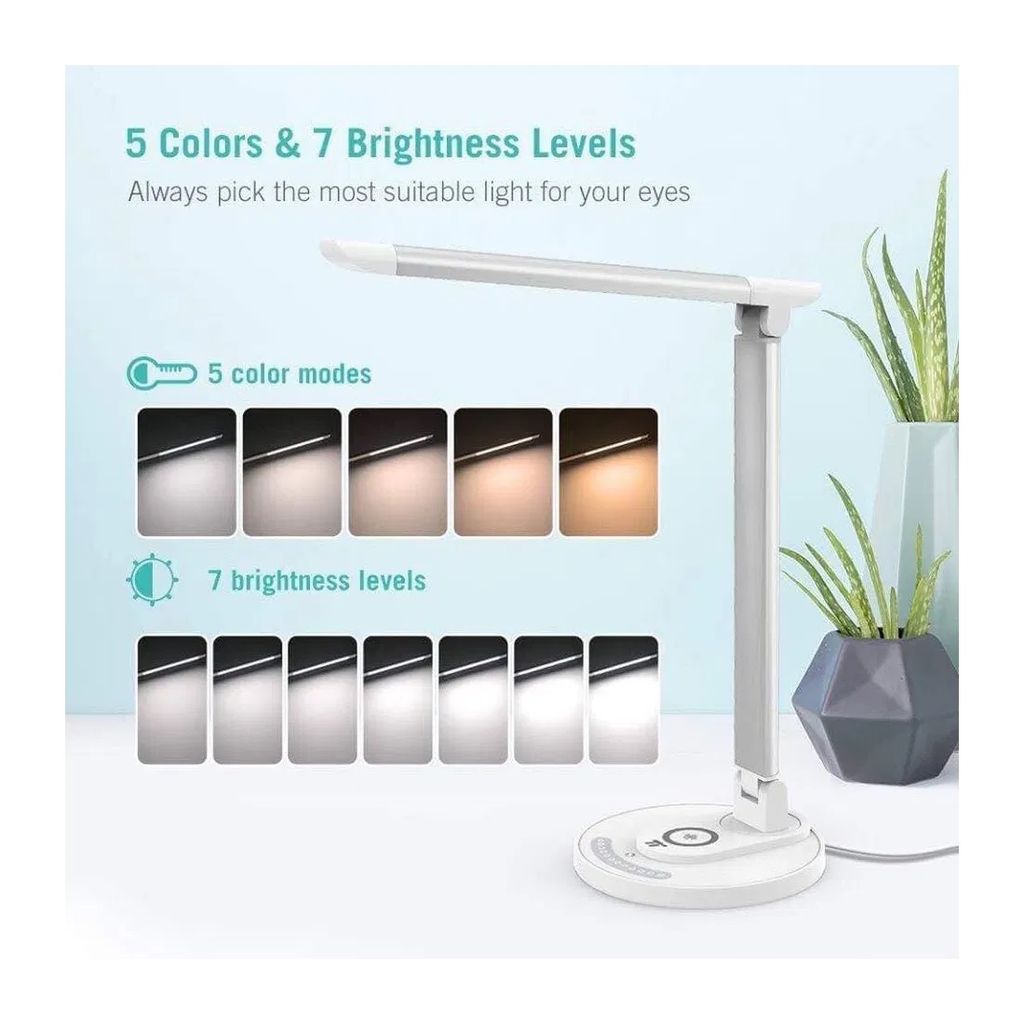 Đèn bàn Chống Cận Kiêm Sạc Không Dây TAOTRONICS TT-DL036 , đèn đọc sách, đèn học - Ảnh 7