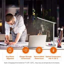 Đèn bàn Chống Cận Kiêm Sạc Không Dây TAOTRONICS TT-DL036 , đèn đọc sách, đèn học