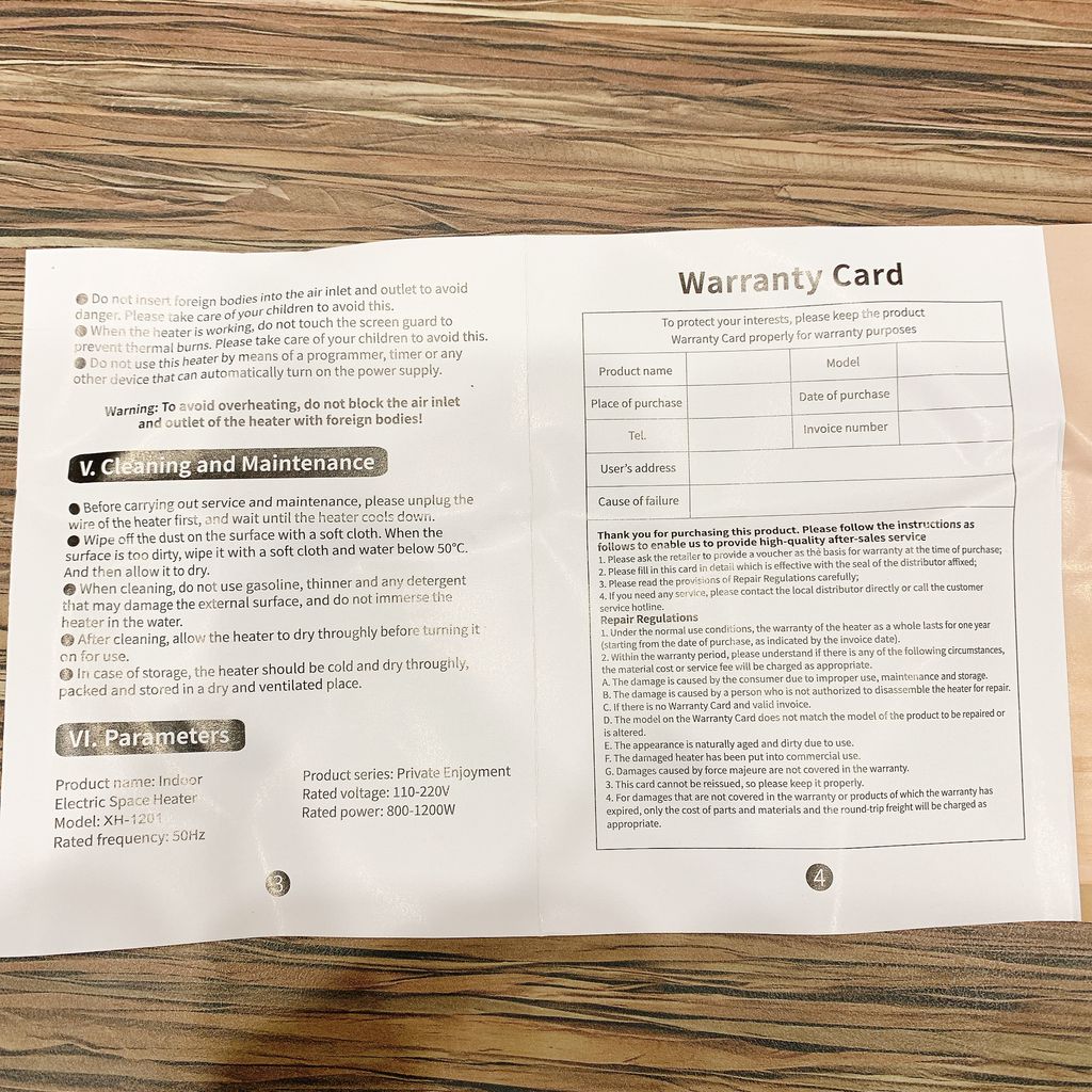 Máy Sưởi gốm để bàn WARMOOL - Ảnh 5