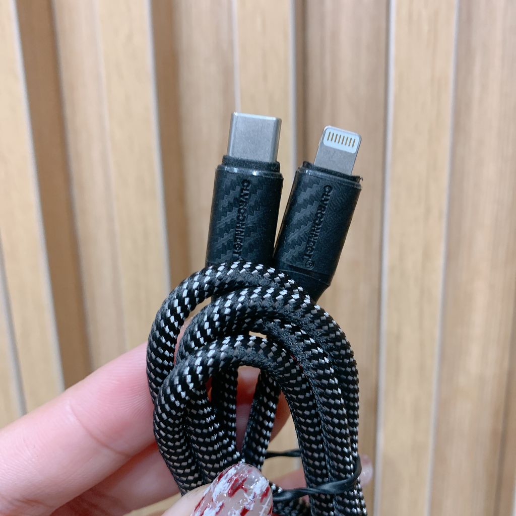 Cáp sạc nhanh iPhone dây dù hãng CLVRCONNECT ( C to L và C to C)- ko hộp - Ảnh 5