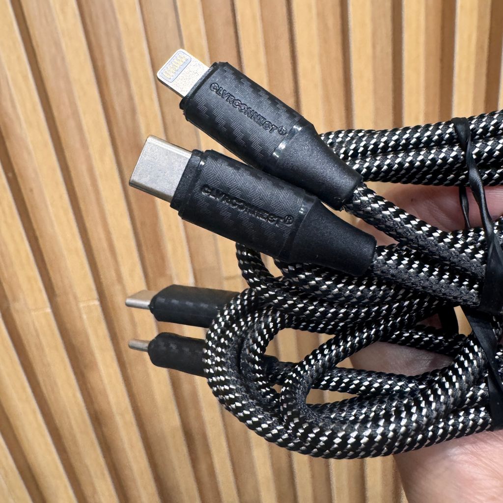 Cáp sạc nhanh iPhone dây dù hãng CLVRCONNECT ( C to L và C to C)- ko hộp - Ảnh 2