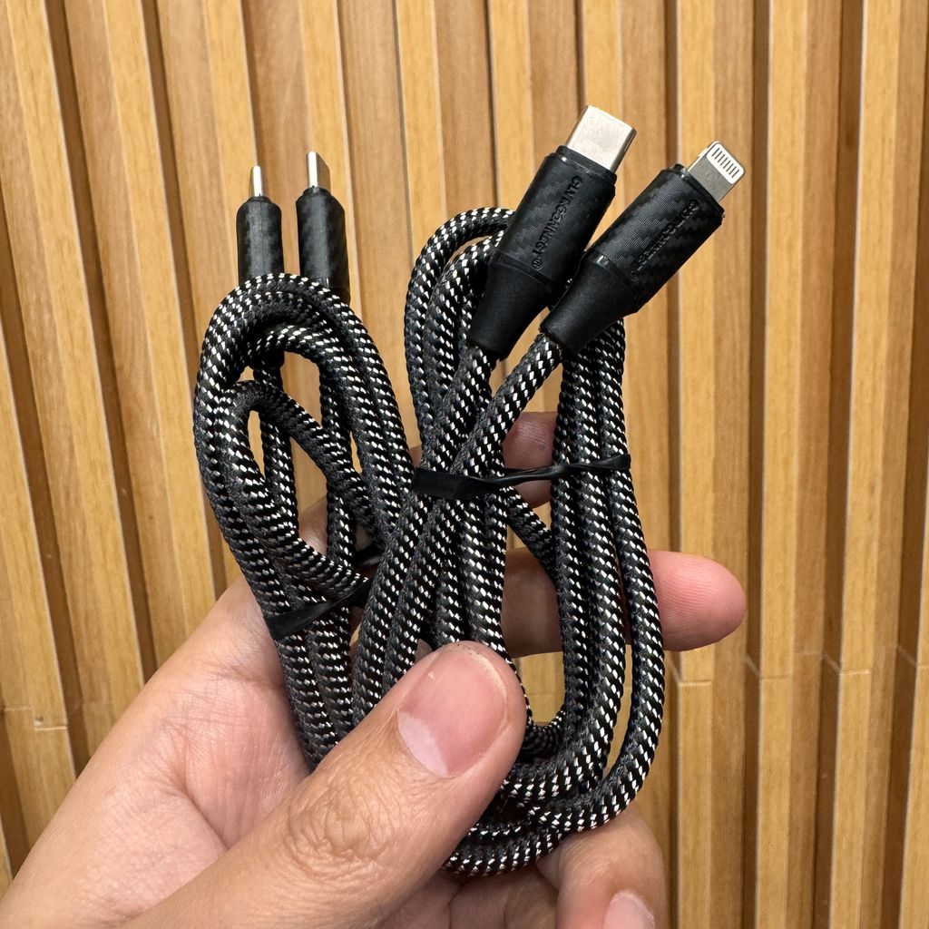 Cáp sạc nhanh iPhone dây dù hãng CLVRCONNECT ( C to L và C to C)- ko hộp