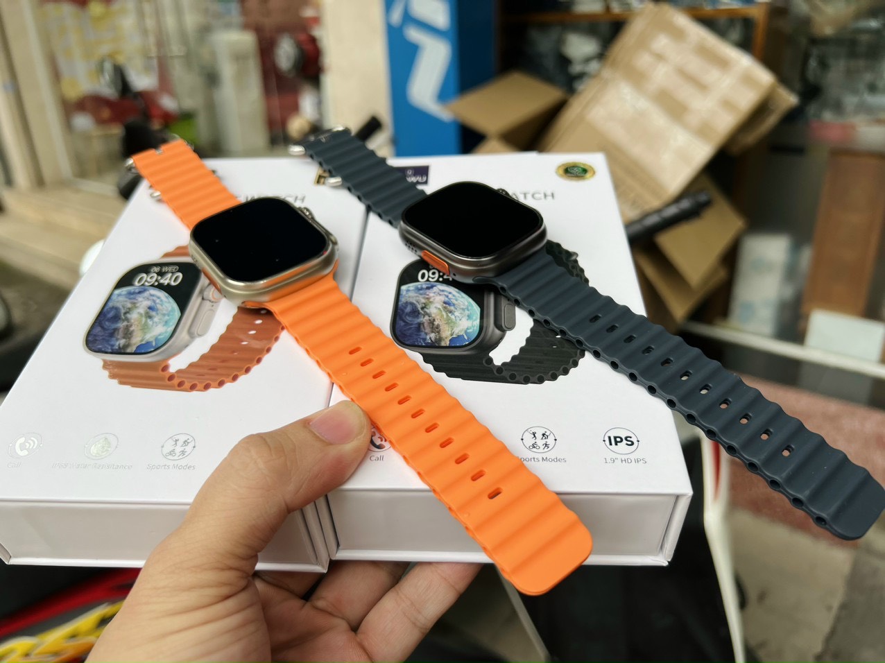 Đồng hồ thông minh WIWU SW01 ULTRA ( ko hộp - dây màu cam ) - Ảnh 4