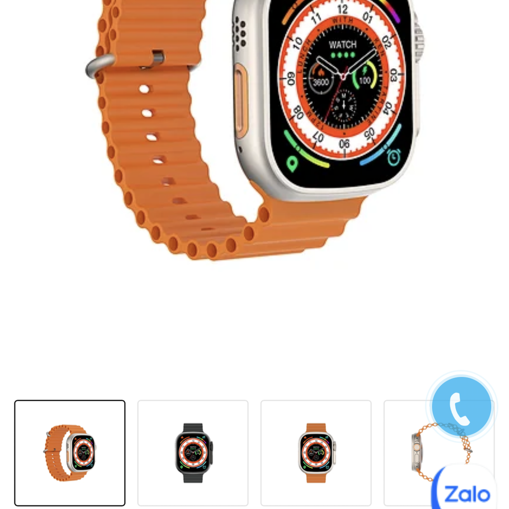 Đồng hồ thông minh WIWU SW01 ULTRA ( ko hộp - dây màu cam ) - Ảnh 5