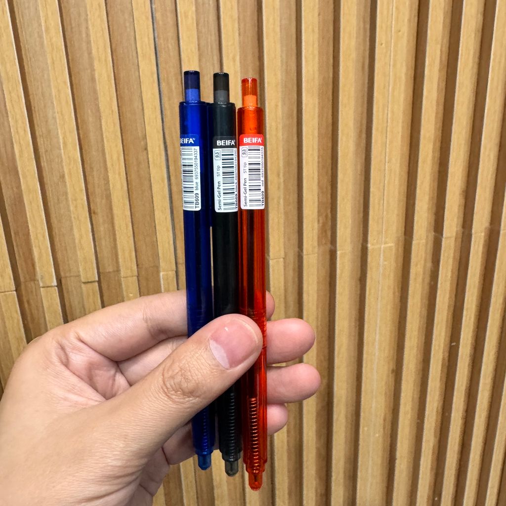 Bút bi Semi Gel hãng BEIFA TB609 hộp 24 cái - Ảnh 5