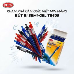 Bút bi Semi Gel hãng BEIFA TB609 hộp 24 cái