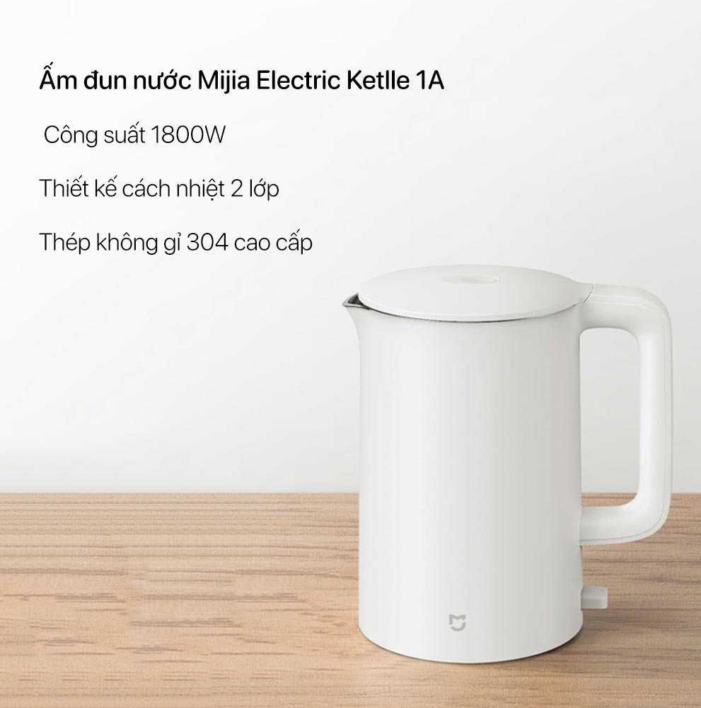  Ấm đun nước siêu tốc XIAOMI Mijia Electric Kettle 1A, 1.5L, 1800W (bản nội địa) - Ảnh 3
