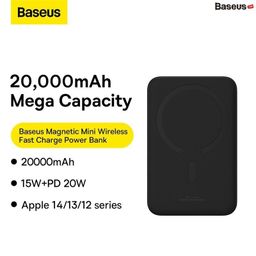 Pin dự phòng không dây 20000mAh Baseus, sạc nhanh 20w, có Magsafe ( màu trắng )