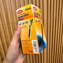 Bút bi Semi Gel BEIFA TB608, ngòi 0.5 MM mực xanh , hộp 40 chiếc