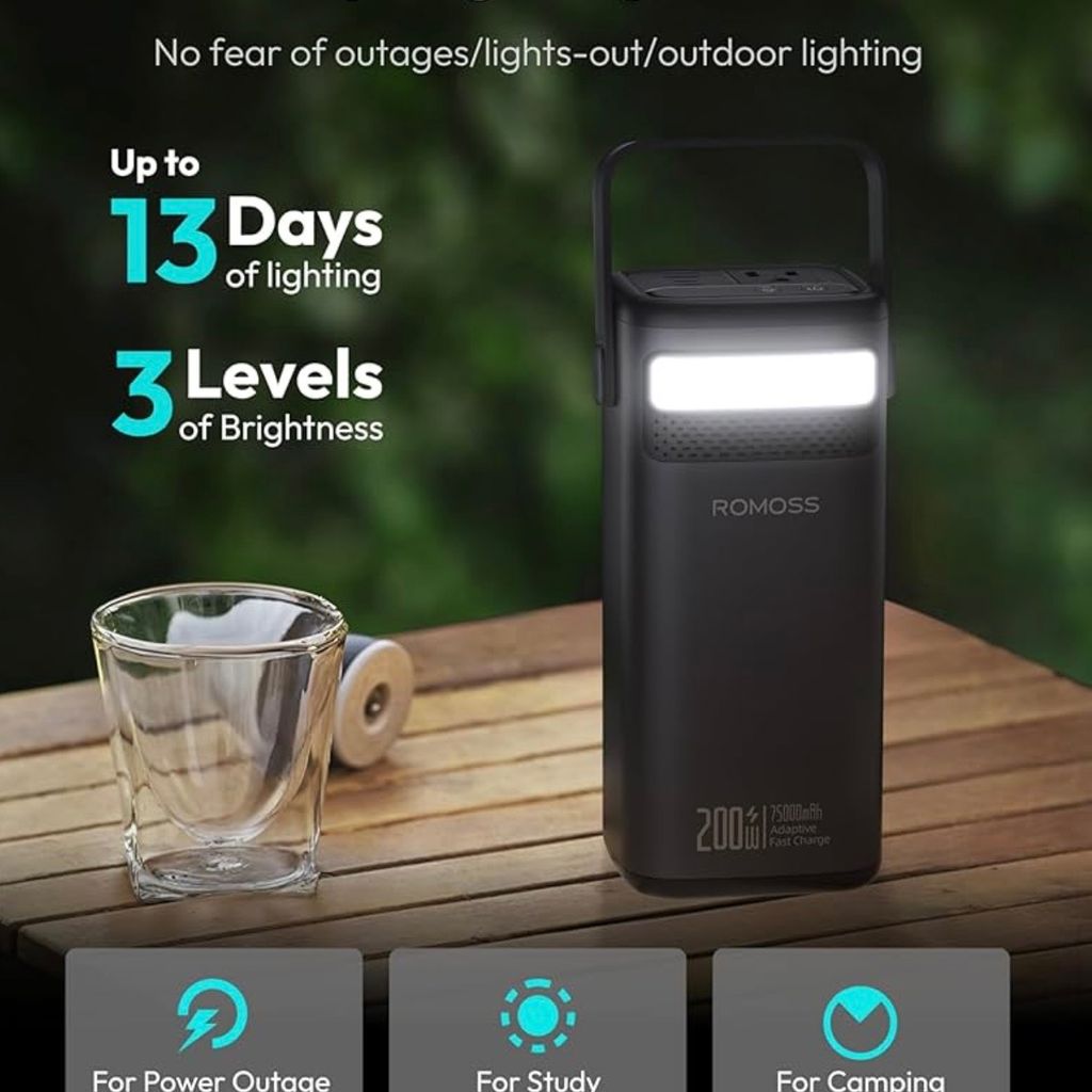  Pin dự phòng 75000mAh ROMOSS PMT705 công suất 200W , có cổng AC 220V - ko hộp - Ảnh 4