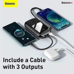 Pin dự phòng 20.000mAh Baseus Qpow Pro sạc nhanh 20W - liền cáp Lightning iPho…