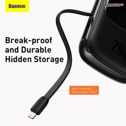 Pin dự phòng 20.000mAh Baseus Qpow Pro sạc nhanh 20W - liền cáp Lightning iPho…