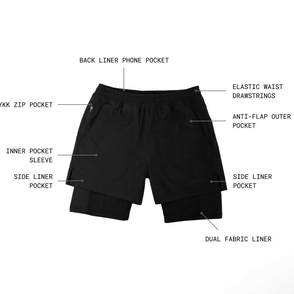 Quần short thể thao NOSO 2 in 1 (UK), chơi Pickleball , gym, chạy bộ.. - Ảnh 6