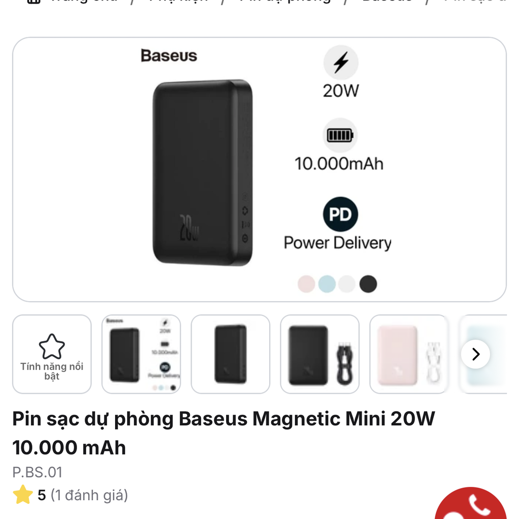 Pin dự phòng 10.000mAh Baseus sạc nhanh không dây Magsafe - PPCXM10, có CCC - Ảnh 7