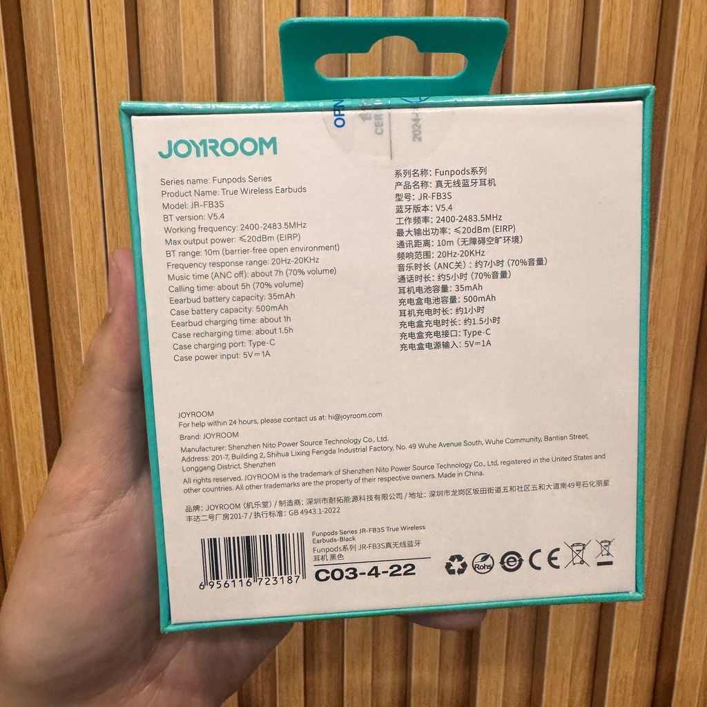 Tai nghe Bluetooth JOYROOM JR-FB3S chồng ồn chủ động ANC - Ảnh 3