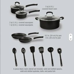 Bộ nồi chảo 14 món hãng Real Living, dùng được với lò nướng, máy rửa bát ( ko…