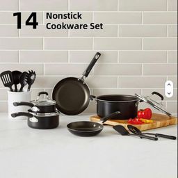 Bộ nồi chảo 14 món hãng Real Living, dùng được với lò nướng, máy rửa bát ( ko…