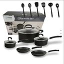 Bộ nồi chảo 14 món Aluminum Nonstick hãng Real Living, dùng được bếp từ, lò nướng, máy rửa bát - Ảnh 7