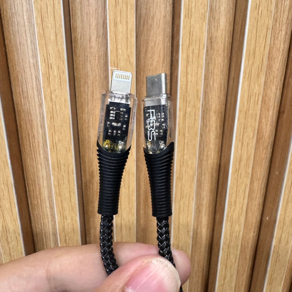 Cáp sạc iPhone C to L dây dù, dài 1.2m RBS DL34 , thiết kế lộ bảng mạch - Ảnh 8