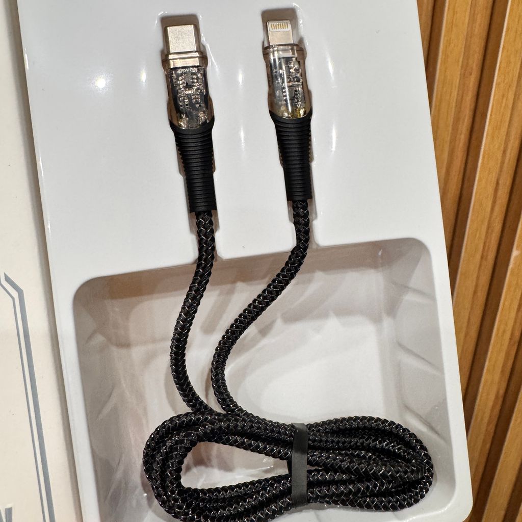 Cáp sạc iPhone C to L dây dù, dài 1.2m RBS DL34 , thiết kế lộ bảng mạch - Ảnh 5