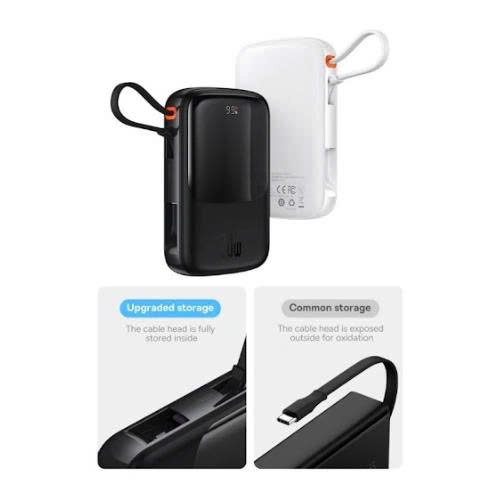 Pin dự phòng 20.000mAh Baseus Qpow sạc nhanh - liền cáp Type C 22.5W và Lightning 20W (Túi) - Ảnh 4