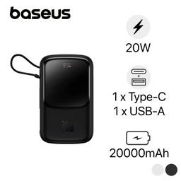 Pin dự phòng 20.000mAh Baseus Qpow sạc nhanh - liền cáp Type C 22.5W và Lightn…