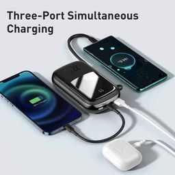 Pin dự phòng 20.000mAh Baseus Qpow sạc nhanh - liền cáp Type C 22.5W và Lightn…