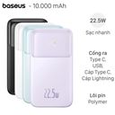 Pin dự phòng Baseus 10.000mAh sạc nhanh 22,5W liền 2 cáp - PPMD10 (C + C) hoặc (C + L) - Ảnh 7