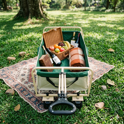 Xe kéo gấp gọn đa năng FREEAIR, camping dã ngoại, kéo đồ nặng - bánh lớn