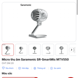 Micro thu âm Saramonic SR-SmartMic MTV550, mic Livestream