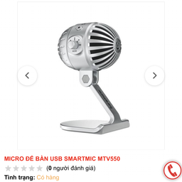 Micro thu âm Saramonic SR-SmartMic MTV550, mic Livestream