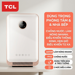 Máy sưởi đa năng TCL treo tường / để bàn, có sấy khăn dùng cho phòng tắm, phòn…