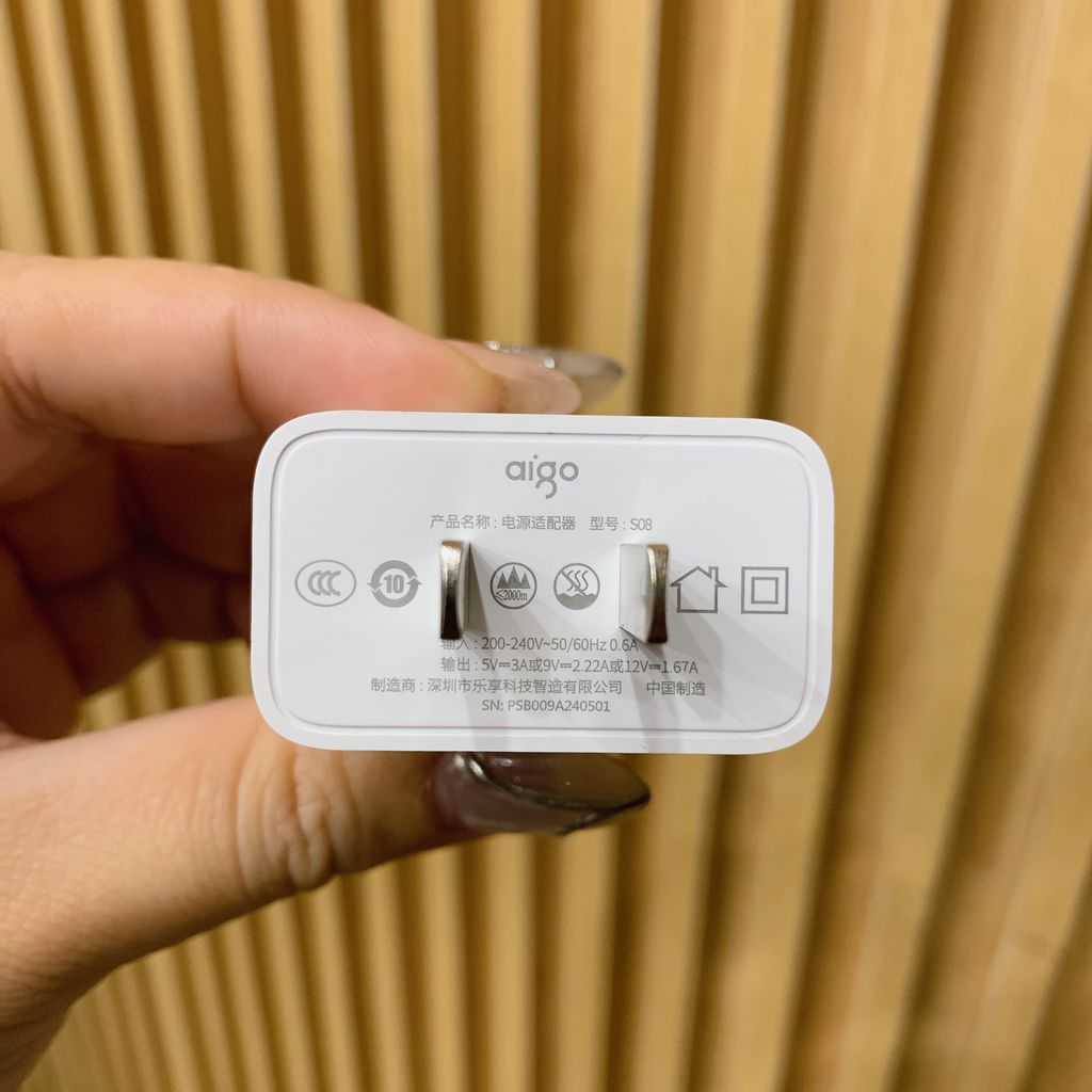 Củ sạc nhanh 20W hãng AIGO S08, công nghệ GaN  - Ảnh 6