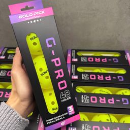 Hộp 3 quả bóng Pickleball 48 lỗ, chính hãng Gold Pick, nhựa nguyên sinh đúc ng…