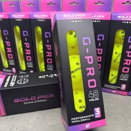 Hộp 3 quả bóng Pickleball 48 lỗ, chính hãng Gold Pick, nhựa nguyên sinh đúc ng…