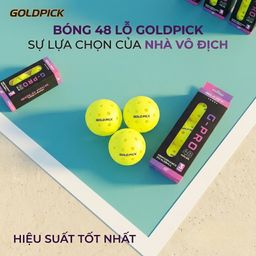 Hộp 3 quả bóng Pickleball 48 lỗ, chính hãng Gold Pick, nhựa nguyên sinh đúc ng…